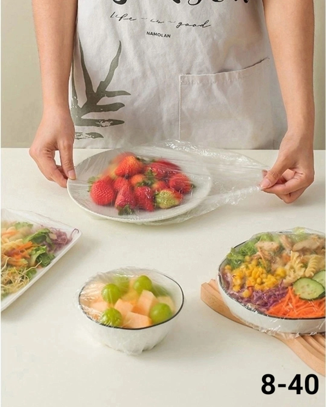 Пакет крышка на тарелку на резинке для хранения продуктов