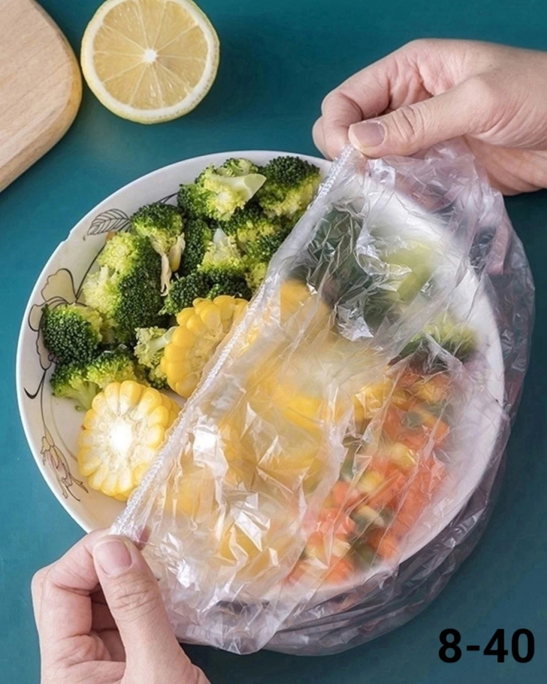 Пакет крышка на тарелку на резинке для хранения продуктов