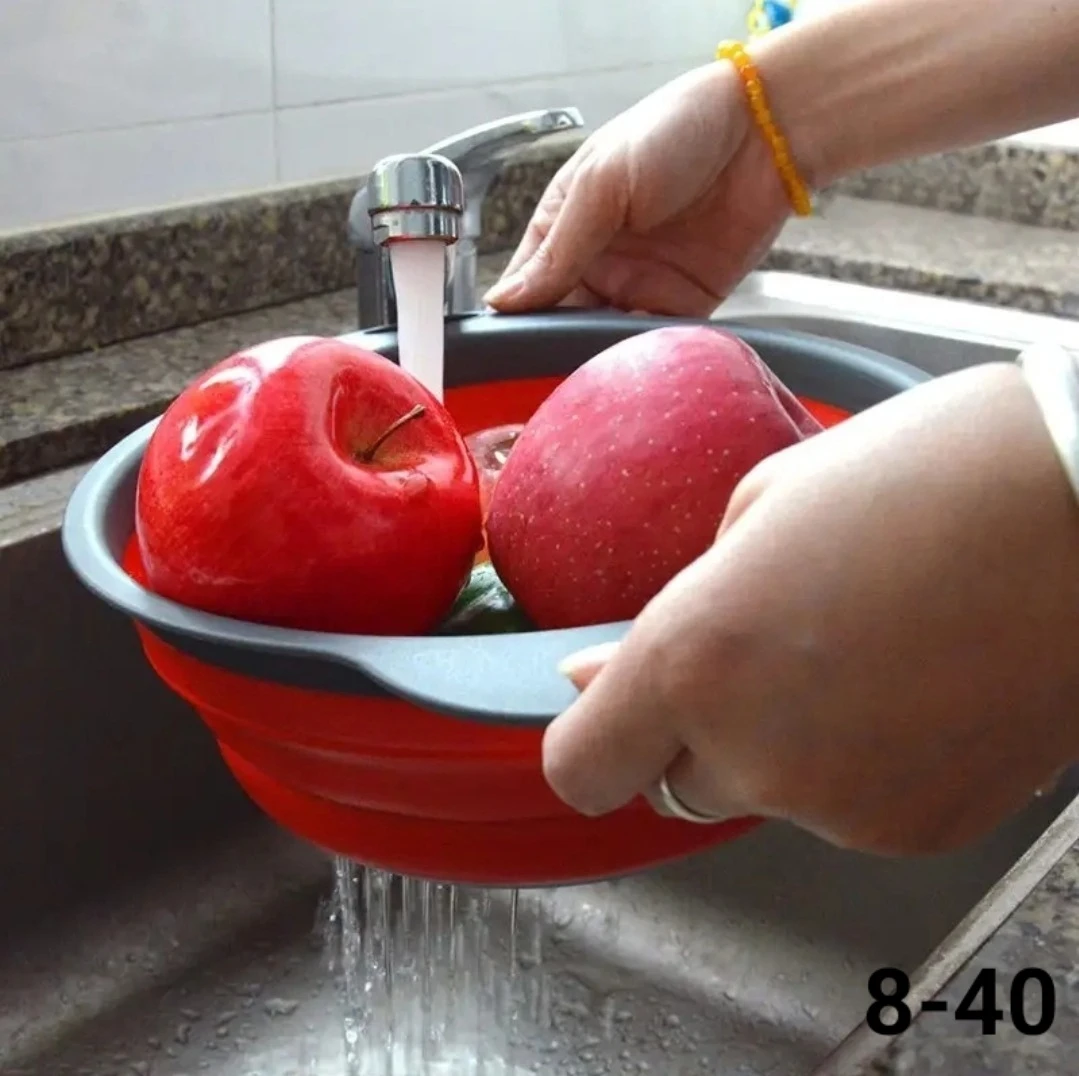 Дуршлаг складной из силикона 19см