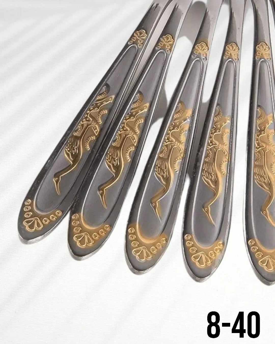 Набор ложек столовых с рисунком Аист Чайные 6 штук в наборе