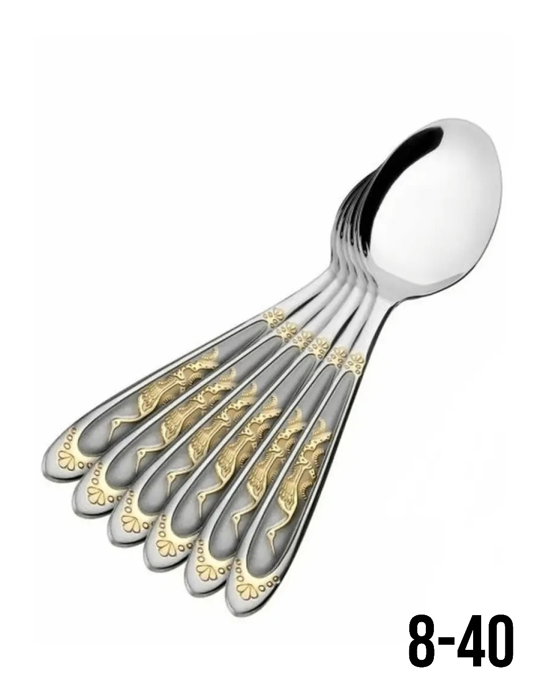 Набор ложек столовых с рисунком Аист Ложки 6 штук