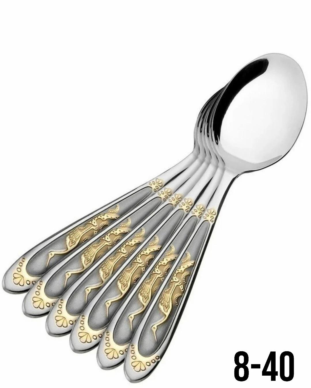 Набор ложек столовых с рисунком Аист Ложки 6 штук