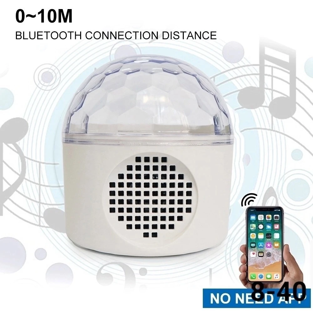 Волшебный шар светодиодный светильник с Bluetooth динамиком диско Музыкальный проектор сцены