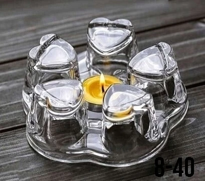 Стеклянная подставка для подогрева чайника свечой