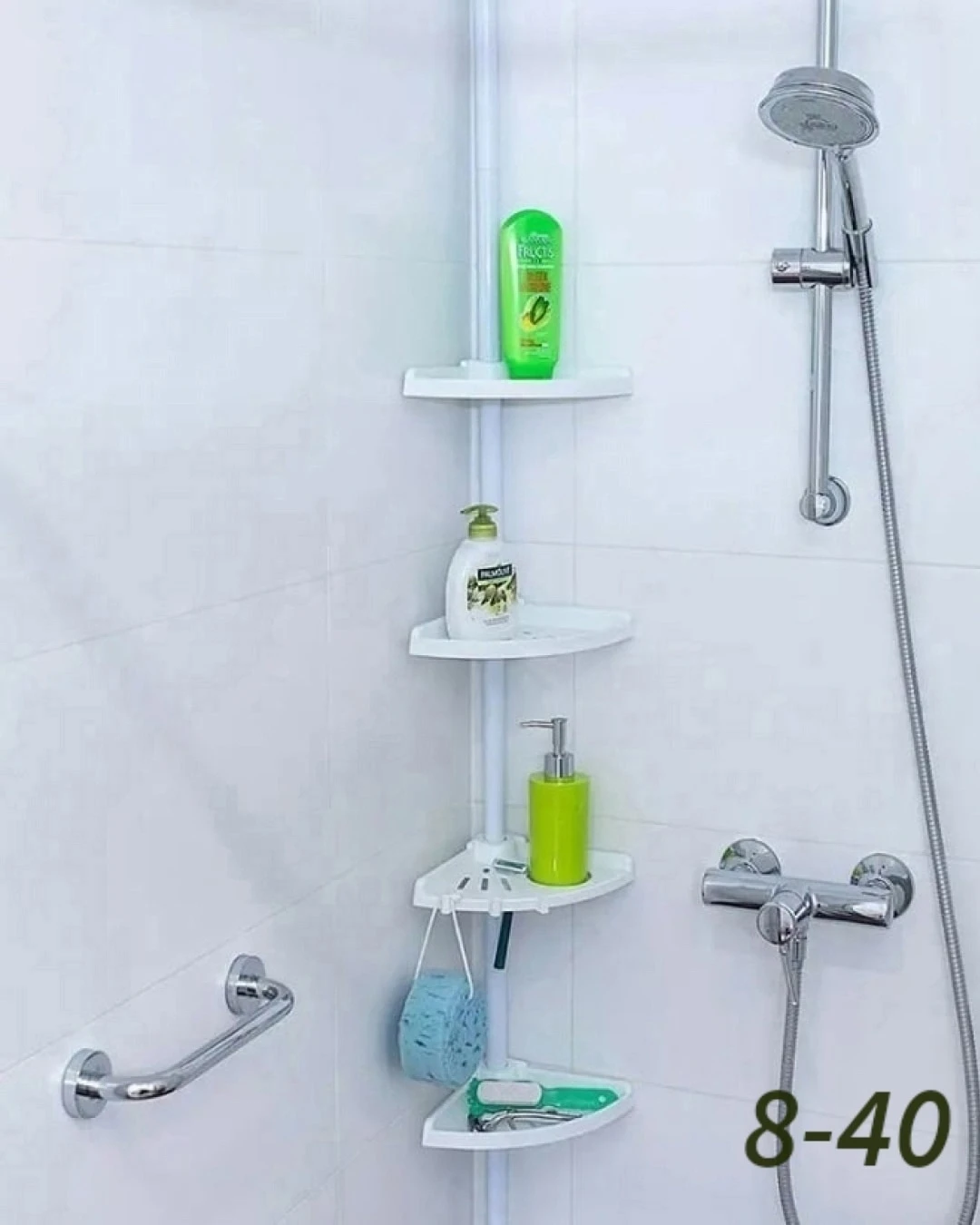 Полка для ванной комнаты MATE, телескопическая 4-х ярусная