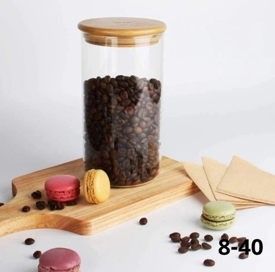 Банки с бамбуковой крышкой, для сыпучих продуктов 700мл