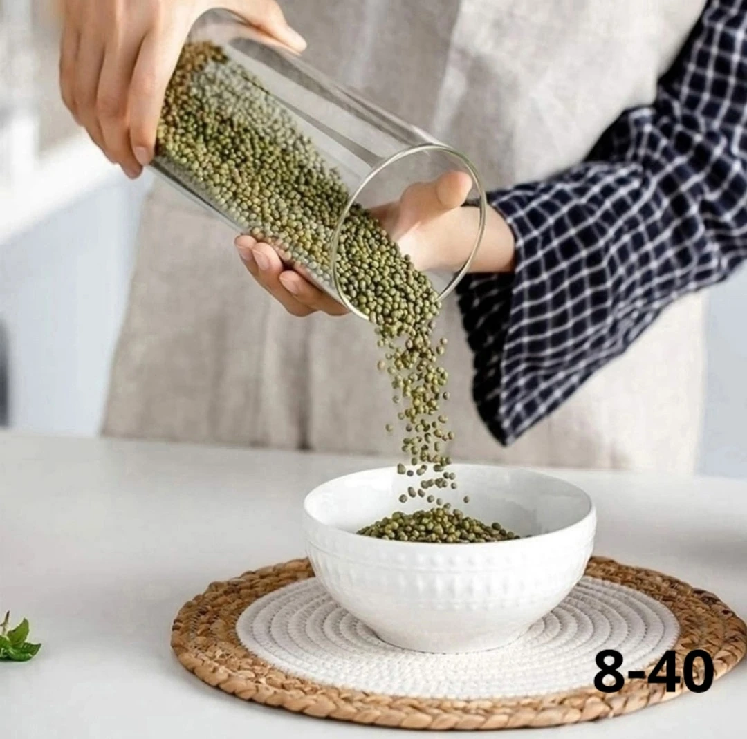 Банки с бамбуковой крышкой, для сыпучих продуктов 9000мл