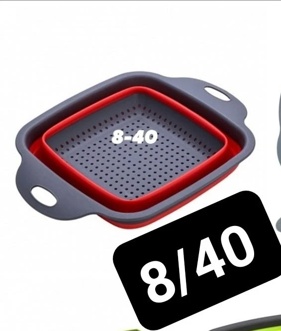 Складной квадратный силиконовый дуршлаг