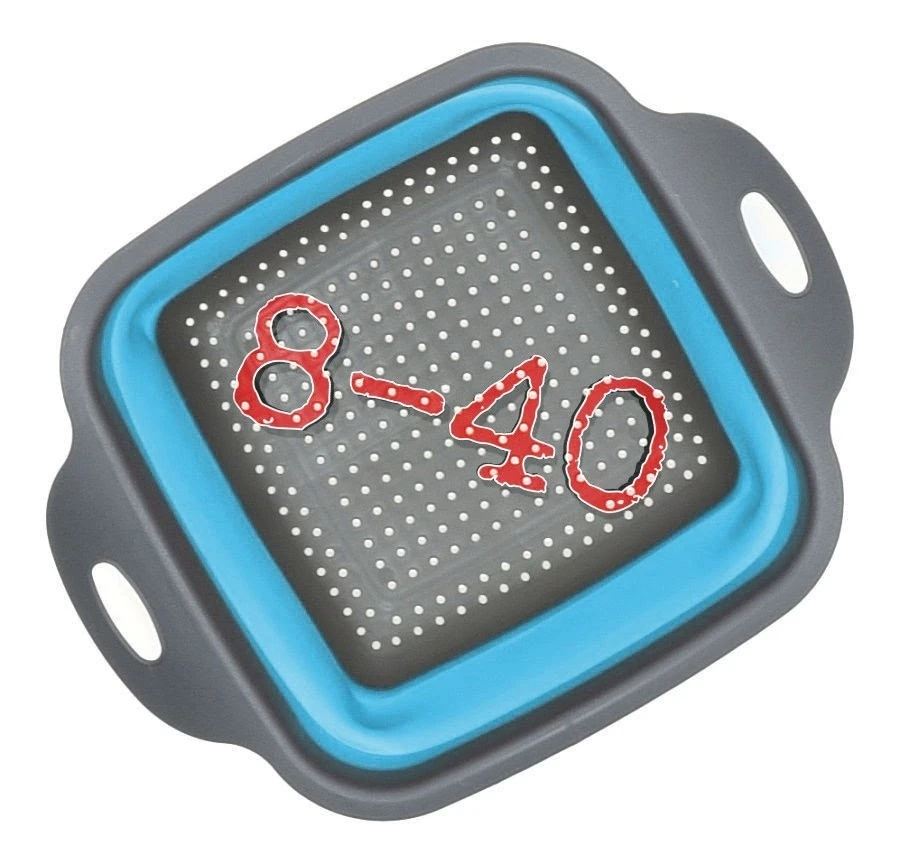 Складной квадратный силиконовый дуршлаг