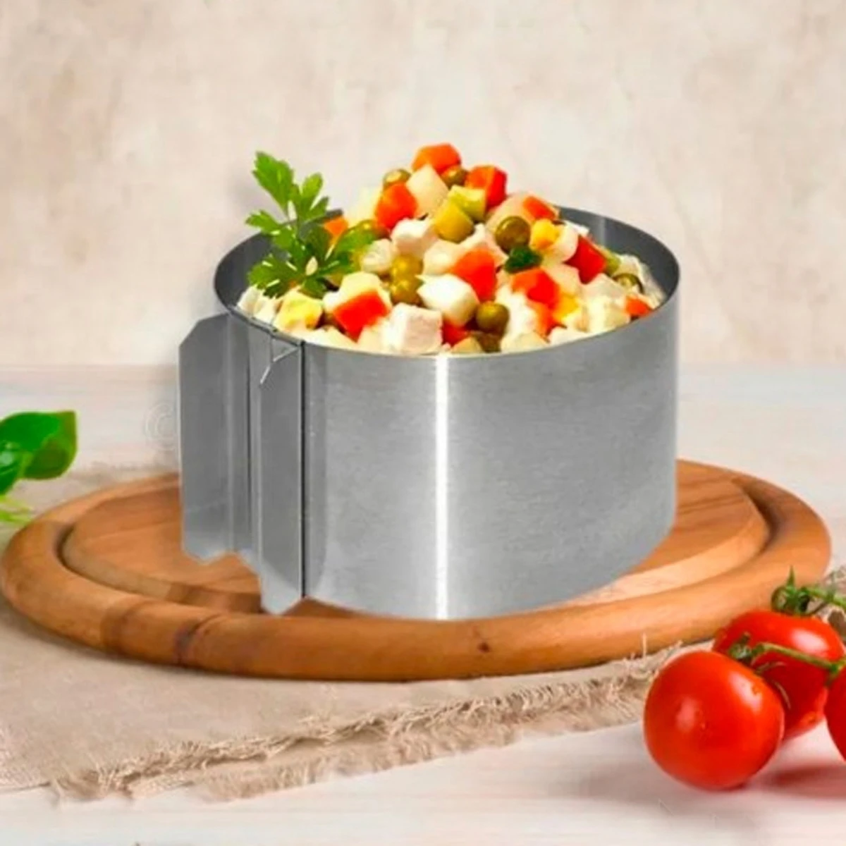 Форма для выпечки Кольцо раздвижное