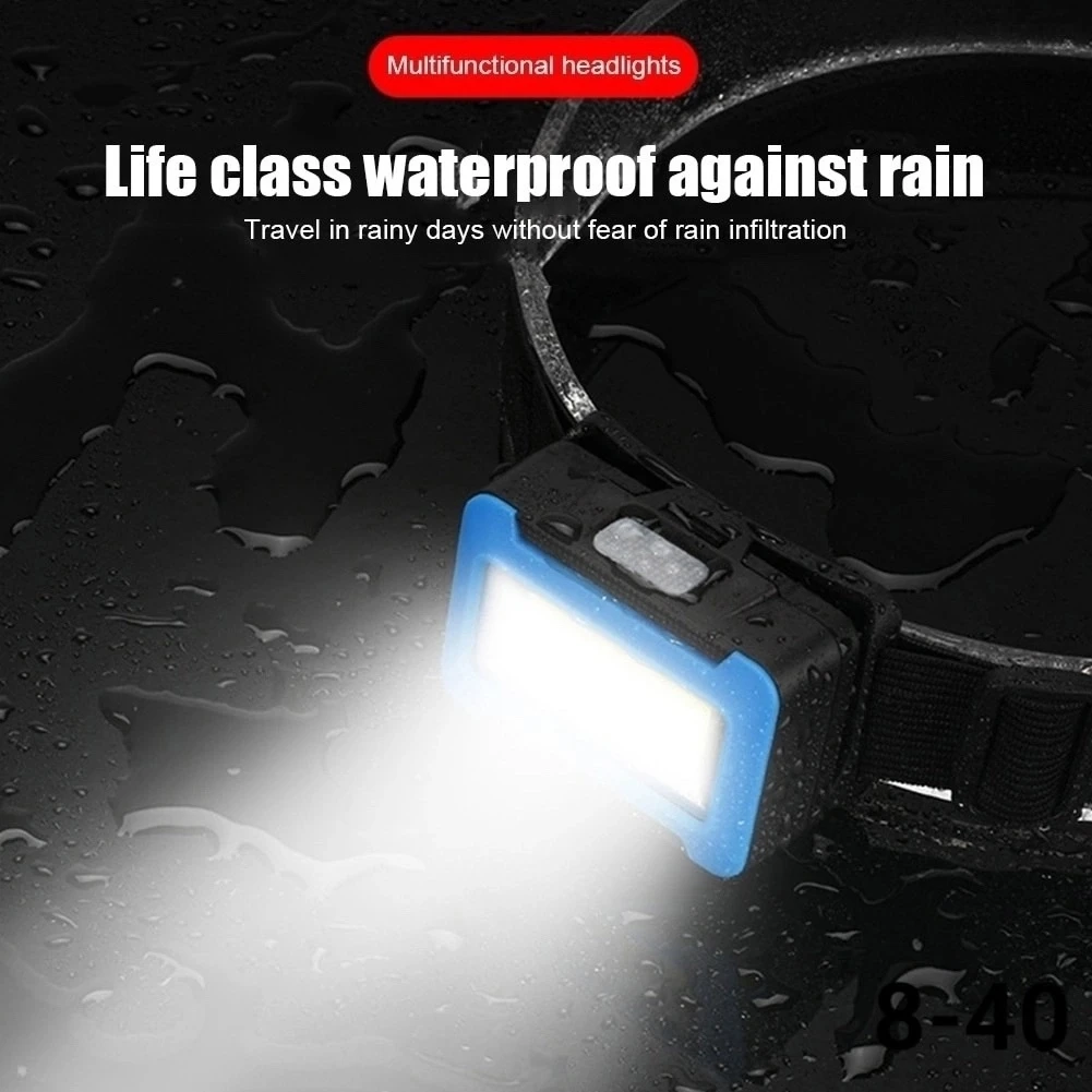 Светодиодный фонарик COB на батарейках