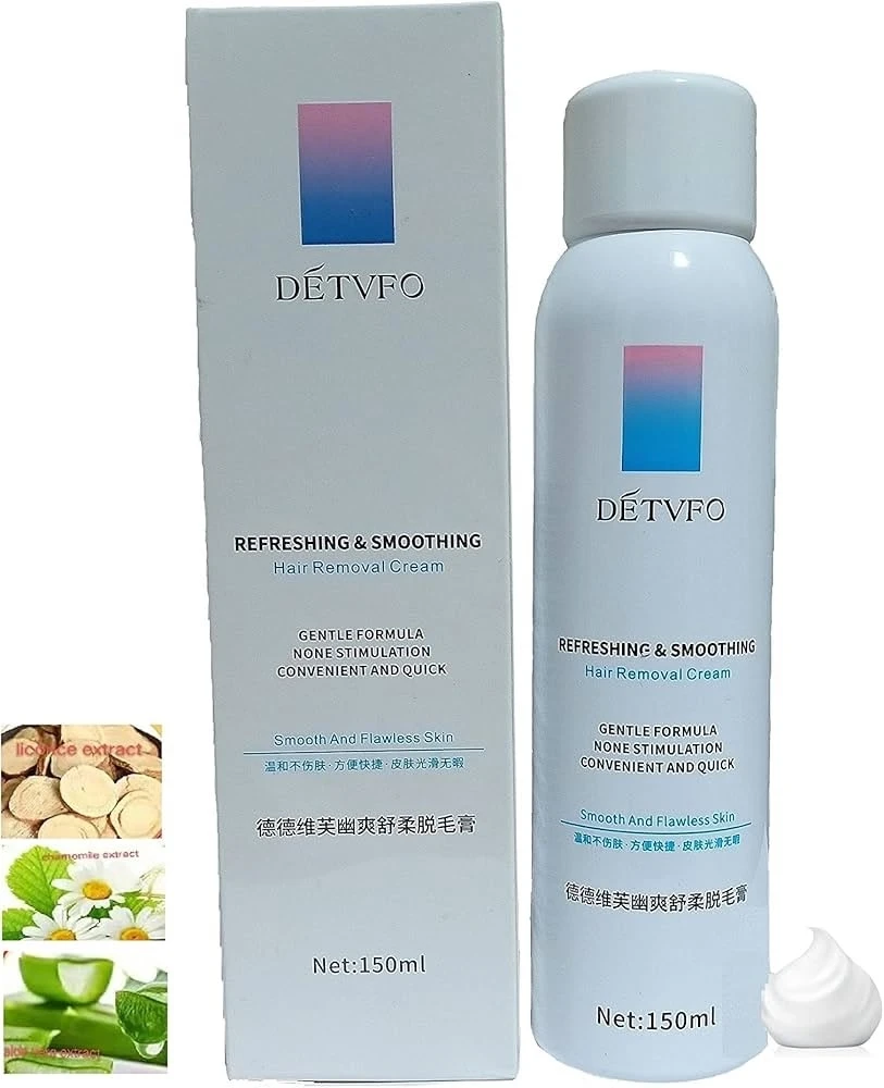 Спрей-пенка депилятор для безболезненного удаления волос, мусс для депиляции Detvfo