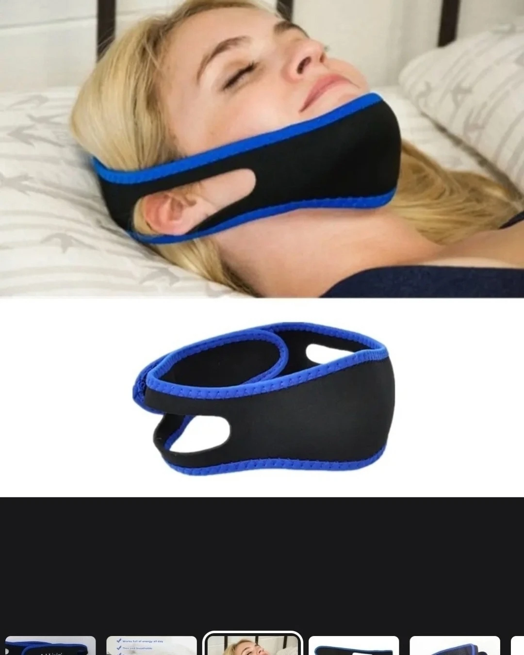 Эластичная повязка-антихрап для поддержания подбородка