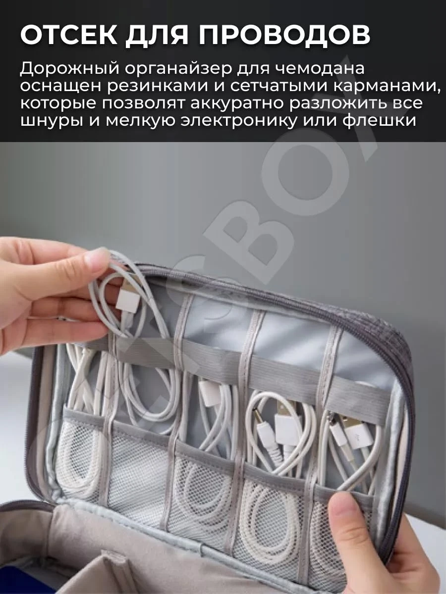 Органайзер для проводов и аксессуаров для электроники