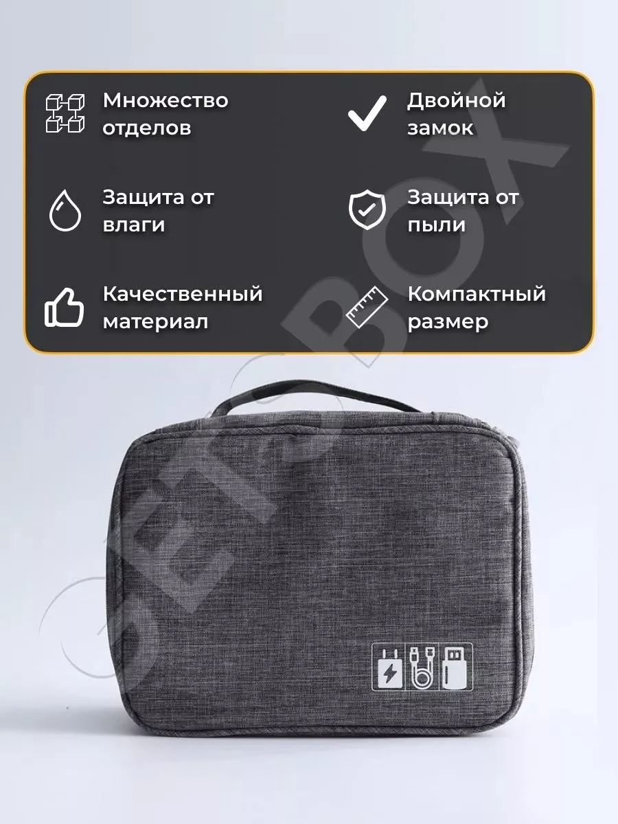 Органайзер для проводов и аксессуаров для электроники